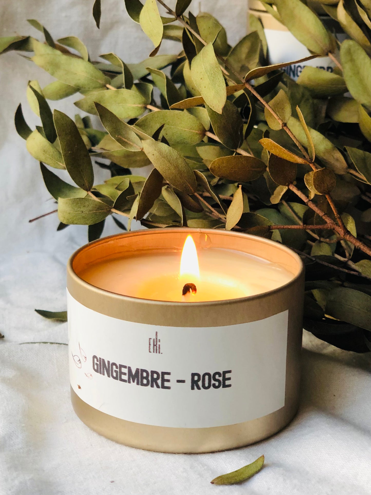 Bougie bien-être GINGEMBRE ROSE